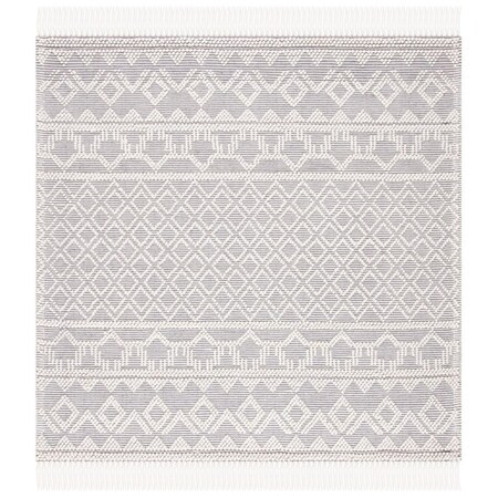 Safavieh 6 x 6 ft. Natura Hand Loomed Square RugIvory & Grey NAT351A-6SQ